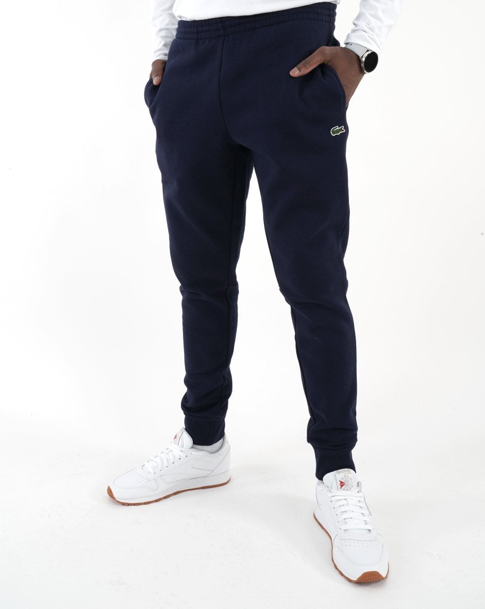 Lacoste Slim Cuffed Fleece Track Pant Navy