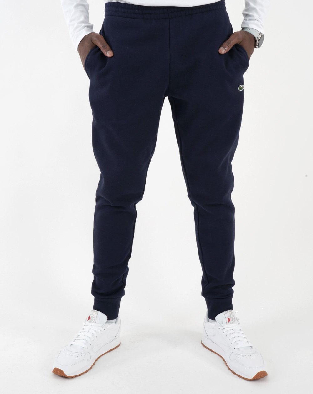 Lacoste Slim Cuffed Fleece Track Pant Navy