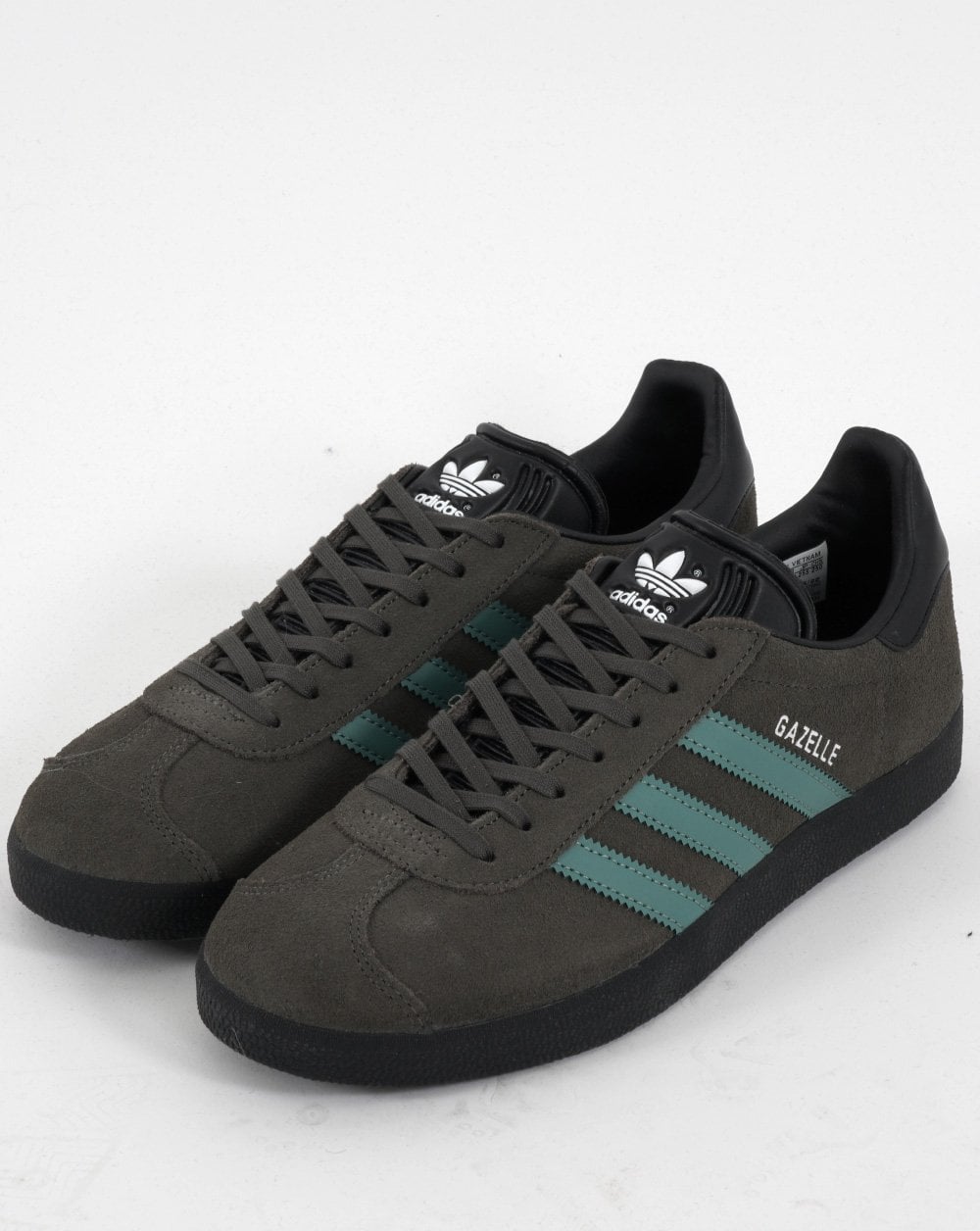 Adidas Gazelle Trainers Olive Grey/Black
