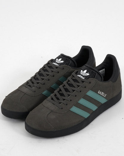 Adidas Gazelle Trainers Olive Grey/Black