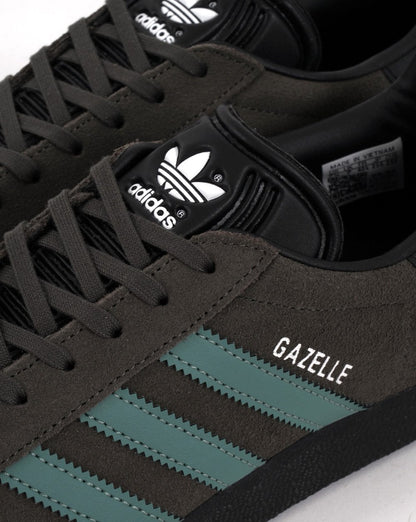 Adidas Gazelle Trainers Olive Grey/Black