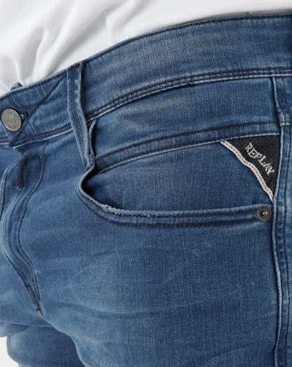 Replay Anbass Slim Fit Jeans Washed Blue