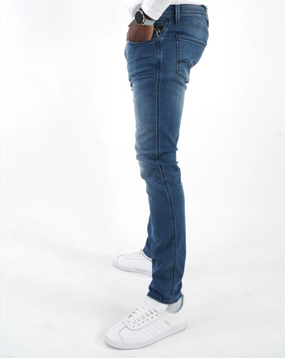 Replay Anbass Slim Fit Jeans Washed Blue