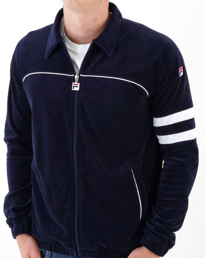 Fila Vintage Frankie Velour Track Top Navy/White