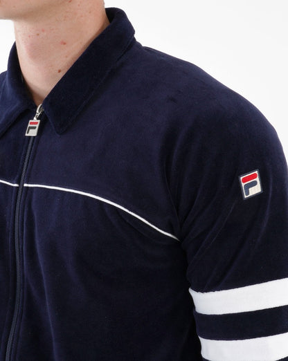 Fila Vintage Frankie Velour Track Top Navy/White