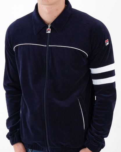 Fila Vintage Frankie Velour Track Top Navy/White