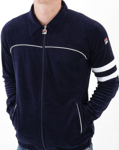 Fila Vintage Frankie Velour Track Top Navy/White