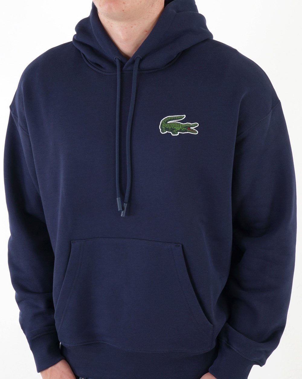 Lacoste Big Croc Pullover Hoodie Navy