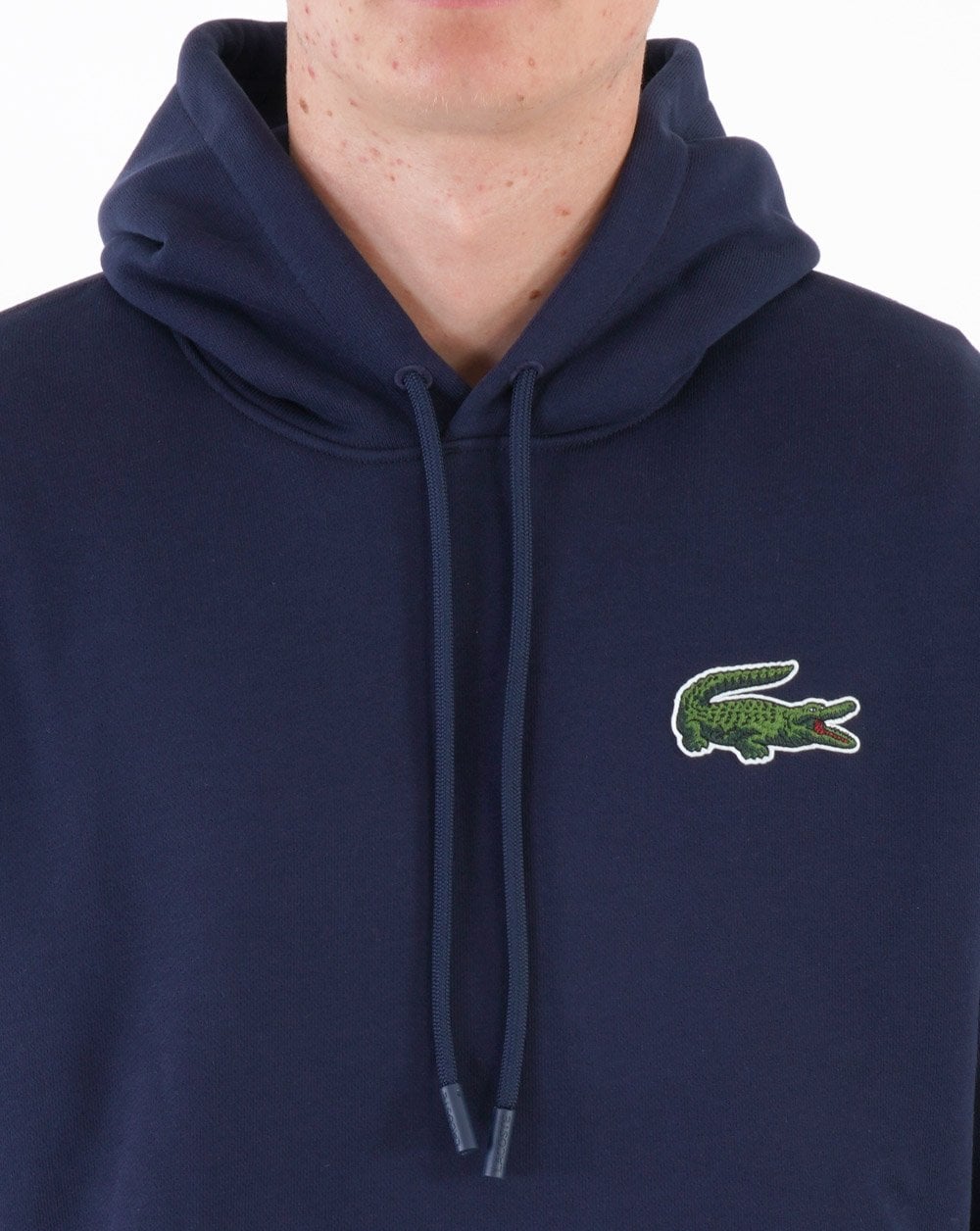 Lacoste Big Croc Pullover Hoodie Navy