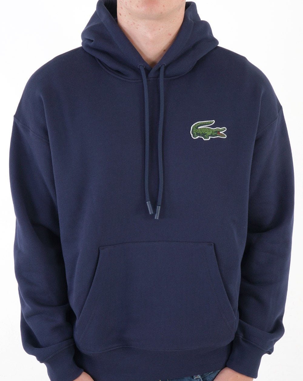Lacoste Big Croc Pullover Hoodie Navy