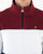 Ellesse Block 1/4 Zip Fleece Top Burgundy White Navy