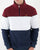 Ellesse Block 1/4 Zip Fleece Top Burgundy White Navy