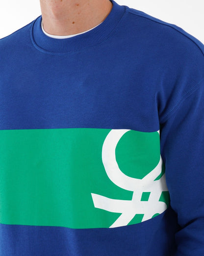 Benetton Logo Sweatshirt Royal Blue