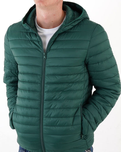 Benetton Lightweight Puffer Jacket Dark Green