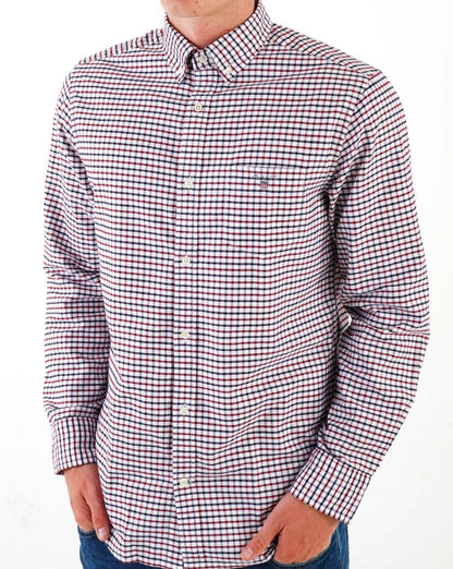 Gant Tattersall Oxford Shirt Deep Red/Navy