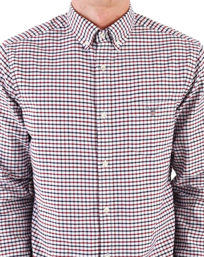 Gant Tattersall Oxford Shirt Deep Red/Navy