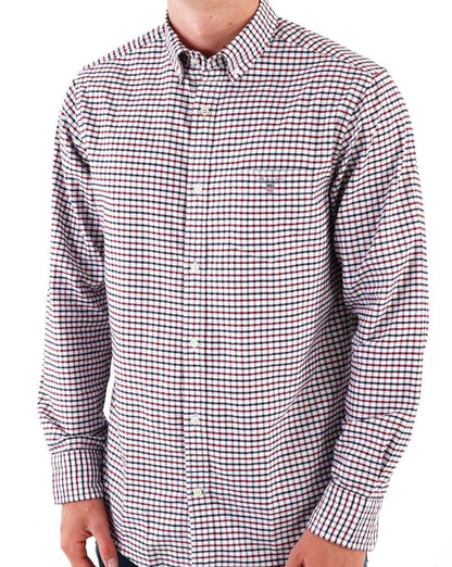 Gant Tattersall Oxford Shirt Deep Red/Navy