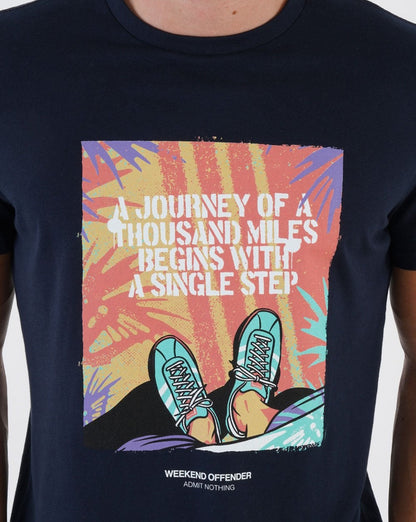 Weekend Offender Single Step T-shirt Navy
