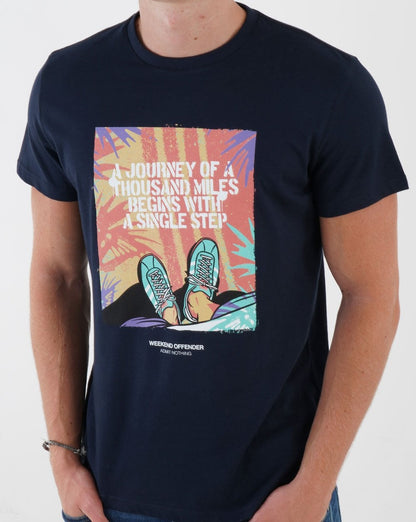 Weekend Offender Single Step T-shirt Navy