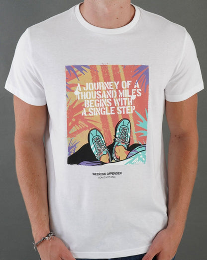 Weekend Offender Single Step T-shirt White
