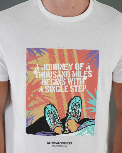 Weekend Offender Single Step T-shirt White