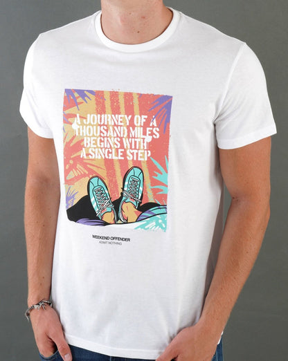 Weekend Offender Single Step T-shirt White