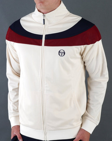Sergio Tacchini Fohn Track Top Off White/Navy Blue