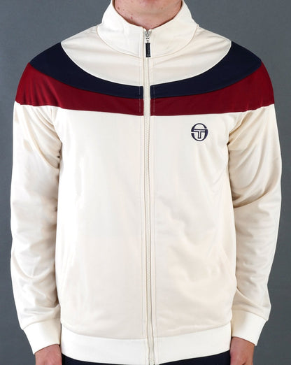 Sergio Tacchini Fohn Track Top Off White/Navy Blue