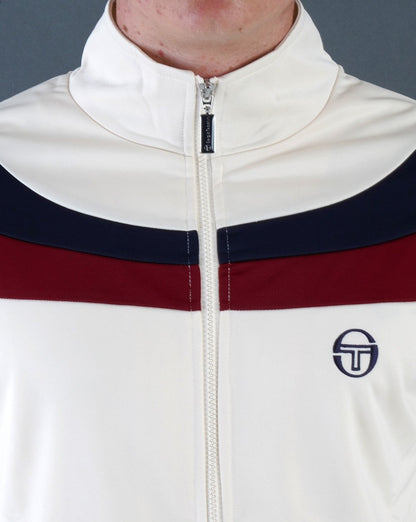 Sergio Tacchini Fohn Track Top Off White/Navy Blue