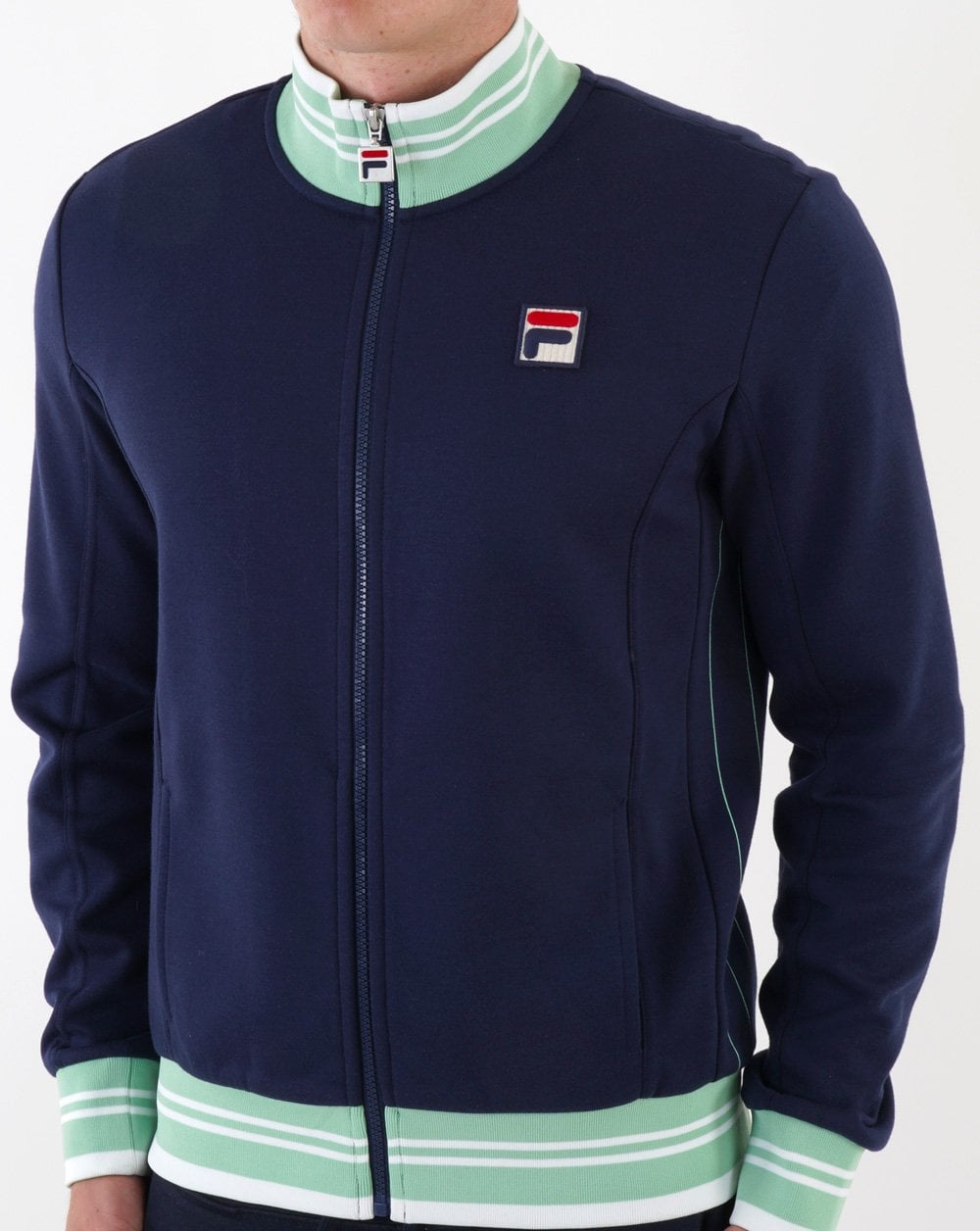 Fila Vintage Kesha Track Top Navy/ Mint Green
