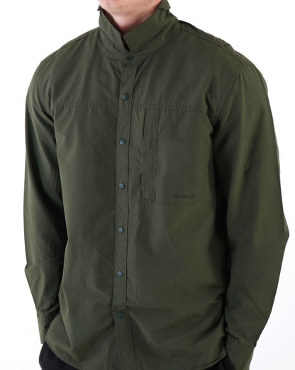 Barbour Walking Overshirt Olive Green