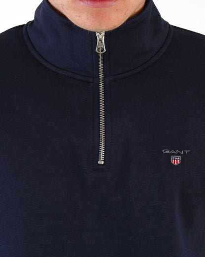 Gant Original Half Zip Sweat Navy Blue