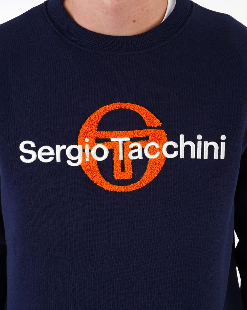 Sergio Tacchini Mino Crew Sweater Navy Blue/Orange