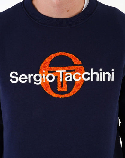 Sergio Tacchini Mino Crew Sweater Navy Blue/Orange