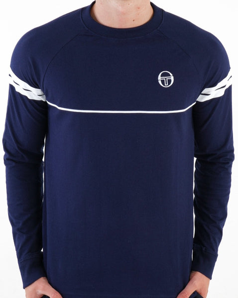 Sergio Tacchini Star LS T Shirt Navy Blue
