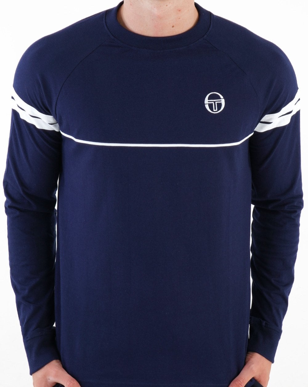 Sergio Tacchini Star LS T Shirt Navy Blue