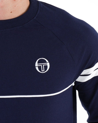 Sergio Tacchini Star LS T Shirt Navy Blue