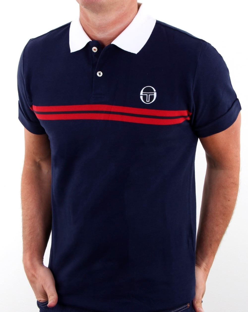 Sergio Tacchini Supermac Polo Shirt Navy/red