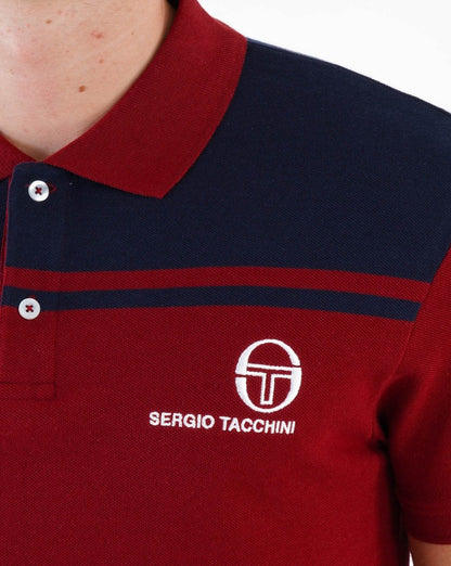 Sergio Tacchini New Young Line Polo Shirt Burgundy / Navy