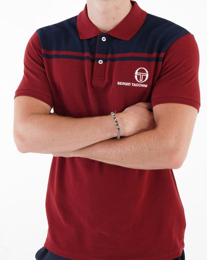 Sergio Tacchini New Young Line Polo Shirt Burgundy / Navy