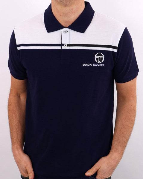 Sergio Tacchini New Young Line Polo Shirt Navy Blue/White