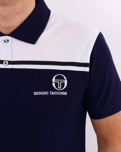 Sergio Tacchini New Young Line Polo Shirt Navy Blue/White