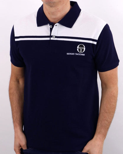 Sergio Tacchini New Young Line Polo Shirt Navy Blue/White