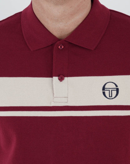 Sergio Tacchini Young Line Polo Shirt Burgundy / Off White