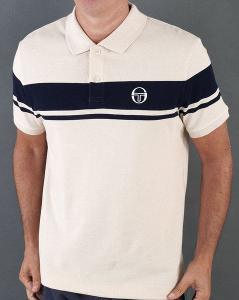 Sergio Tacchini Young Line Polo Shirt Buttercream/Navy