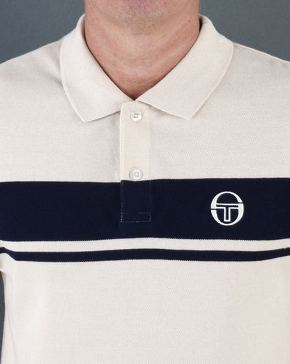 Sergio Tacchini Young Line Polo Shirt Buttercream/Navy