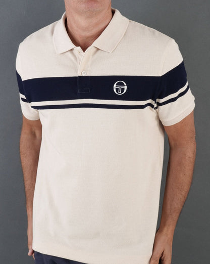 Sergio Tacchini Young Line Polo Shirt Buttercream/Navy