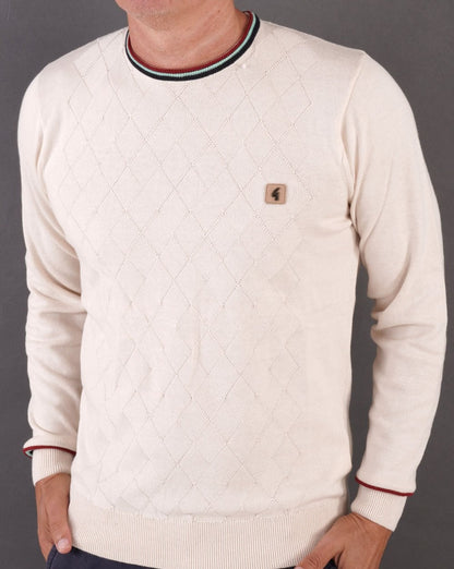 Gabicci Vintage Marlon Knitted Jumper Cream