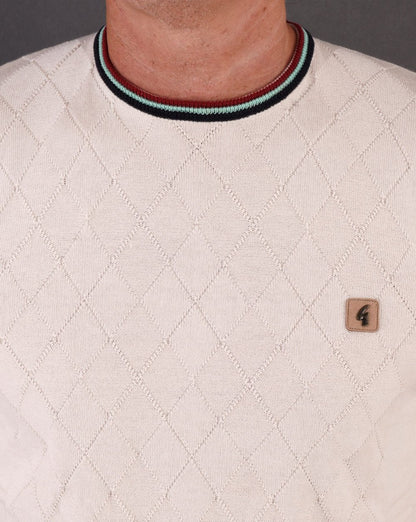Gabicci Vintage Marlon Knitted Jumper Cream