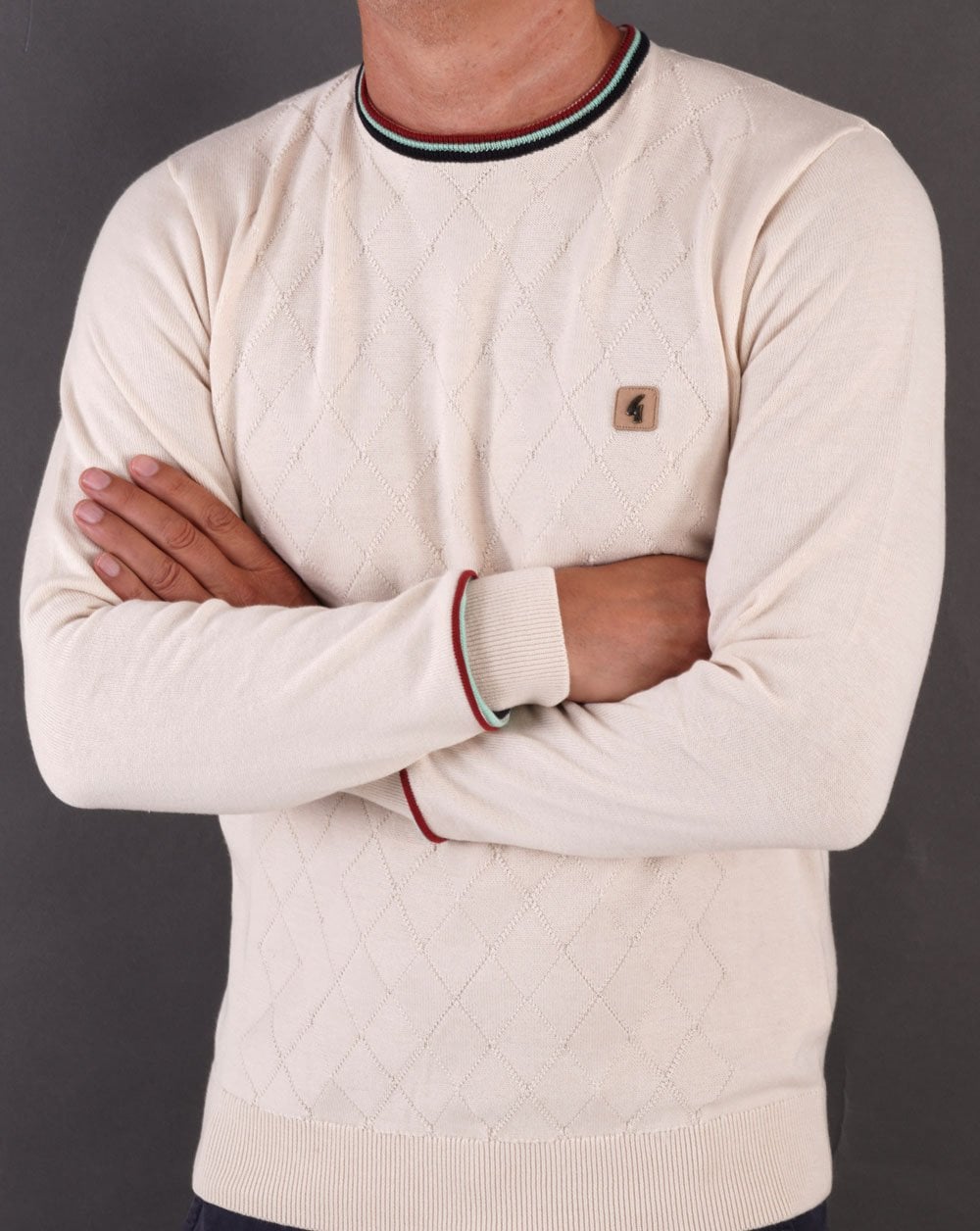 Gabicci Vintage Marlon Knitted Jumper Cream